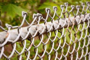 Chain link fence mesh close-up in Baton Rouge, LA